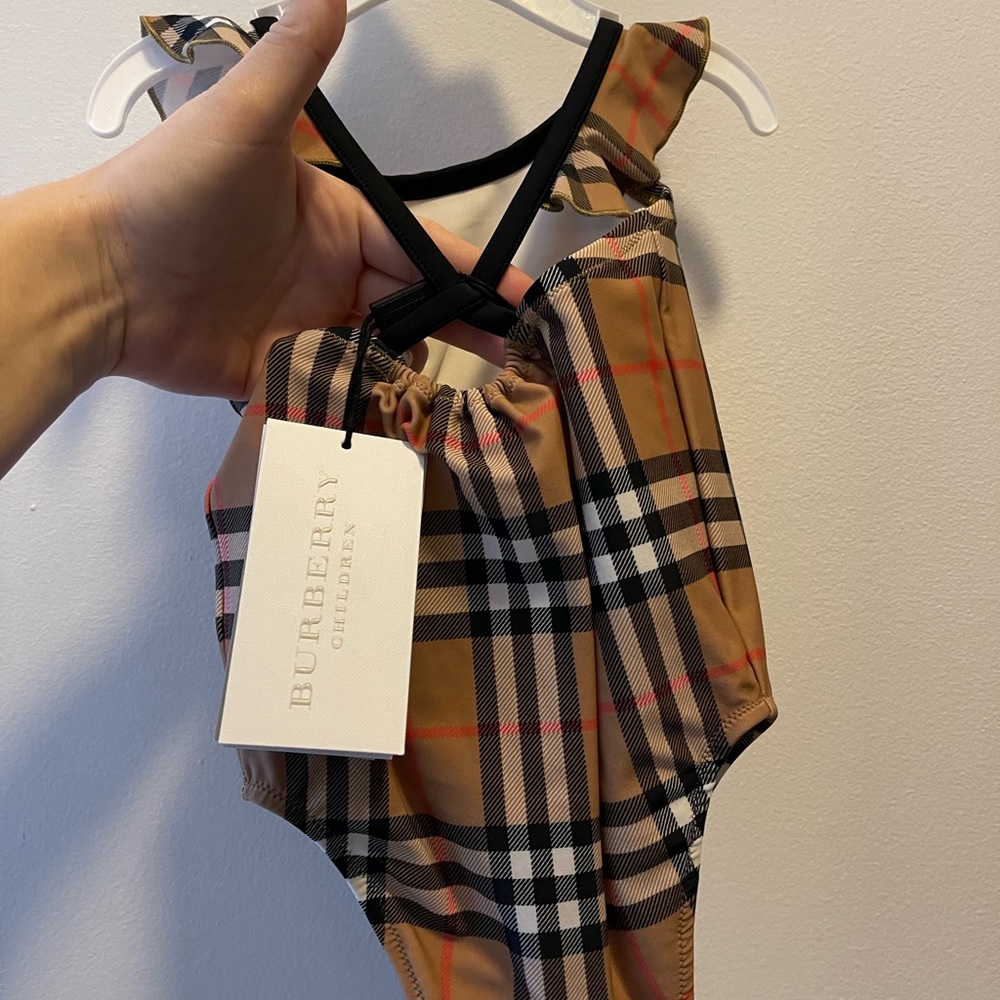 Burberry Kids Plaid One Piece Swimsuit - Picture 4 of 7